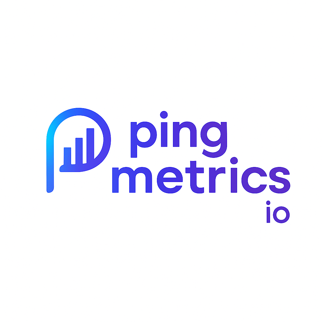 PingMetrics uptime dashboard showing status checks and alerts